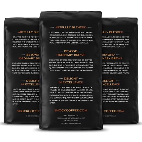50% 3 LB Shock Coffee Whole Bean, The Strongest Caffeinated All-Natural Coffee, Up to more Caffeine.