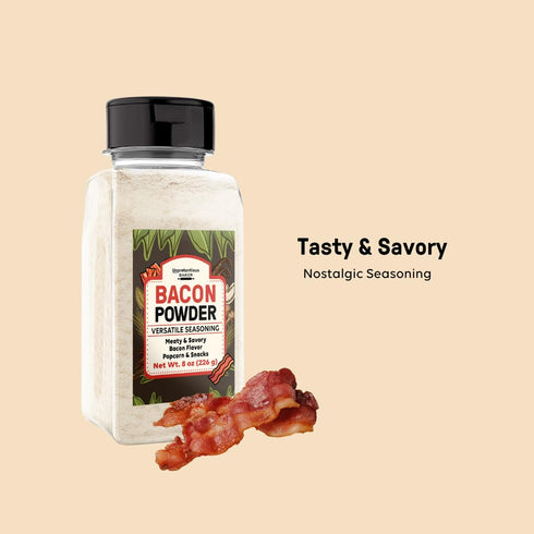 Unpretentious Bacon Powder, 8 oz - Versatile Seasoning with Meaty & Savory Bacon Flavoring