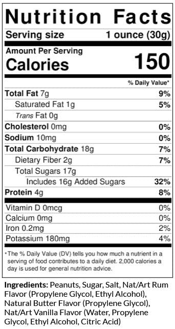 10 LB C.J. Dannemiller Butter Rum Peanuts, Bulk Box, Smooth, Buttery & Salty Peanuts Great For Snacking and Trail Mix