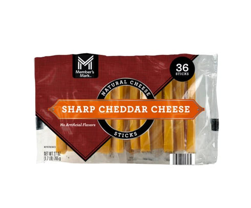 Generic Sharp Cheddar Cheese Sticks, 36 ct. (Made with milk from cows)
