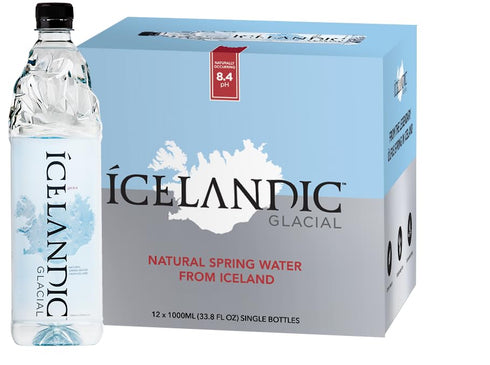 1 33.8 Oz Icelandic Glacial Spring Water, Liter, Fl