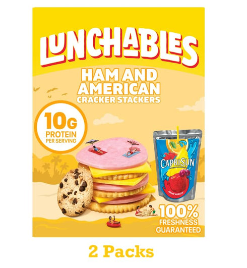 Pack, 4 Lunchables Turkey/American & Ham/American Cracker Stackers Variety pk