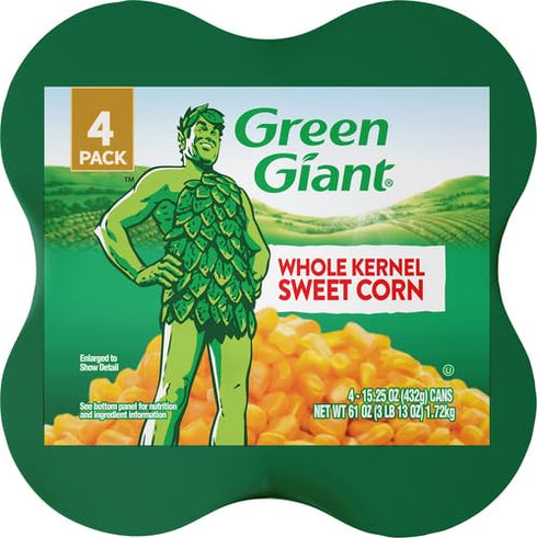 4 Pack 15.25 Green Giant Whole Kernel Sweet Corn, of Ounce Cans
