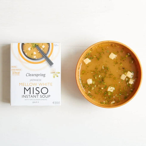 Clearspring Instant Miso Soup, Mellow White with Tofu, 40g
