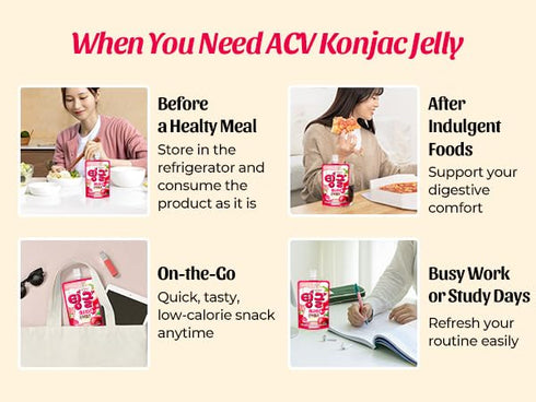 80g 10packs RAWEL Apple Cider Vinegar konjac Jelly x (Lemon)/ ACV/Sugar Free/Low Calories/Fruit Flavor Jelly with Low