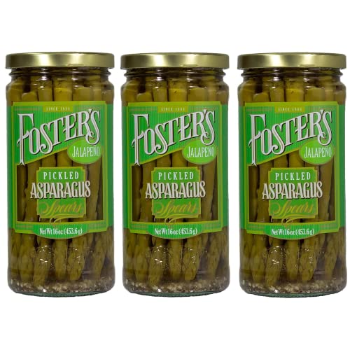 Foster's Pickled Asparagus Jalapeno, 16oz. (3 Pack) - Pickled Asparagus Spicy -
