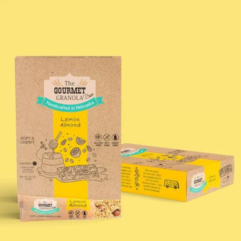 The Gourmet Granola 12 Pack Amazing Lemon Almond Granola Bars | | Gluten, Dairy, & Soy Free | Made in Omaha, NE |