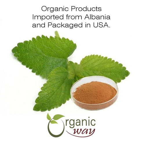 Organic Way Lemon Balm Leaf Cut & Sifted (Melissa officinalis) - Herbal Tea | 1/4LBS / 4Oz, Organic & Kosher