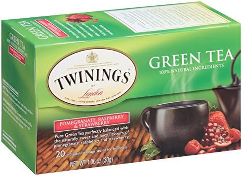 Twining Tea Green Pomegranate Raspberry Strawberry, 20 ct
