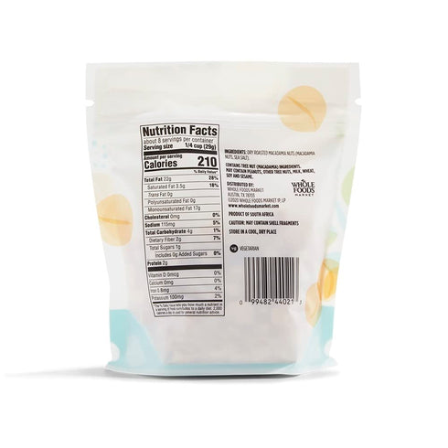 365 8 (Pack 2) by Whole Foods Market, Roasted And Salted Macadamia Nuts, Ounce