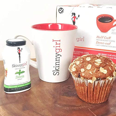 24 Count Skinnygirl Half Caff Coffee Pods for Keurig K Cups Brewers, Reduced Caffeine Medium Roast Coffee in Single
