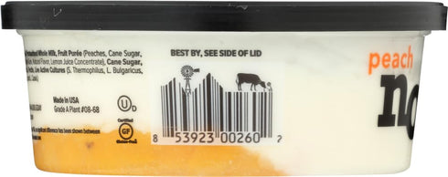 Noosa Yoghurt 8 OZ (Pack 12) Noosa Gluten Free Peach Yoghurt