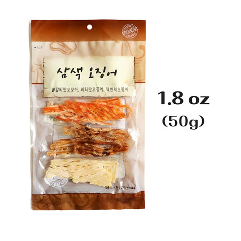 JOKUNA 2 pack) - Korean dried squid - Soft and chewy texture squid (Spicy, Butter, Roasted) (Mix
