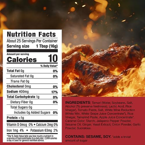 14 Oz (Pack 3) G Hughes Sugar Free Spicy Japanese BBQ Sauce - Gluten Free Hot Japanese Barbecue Sauce, Gourmet Asian