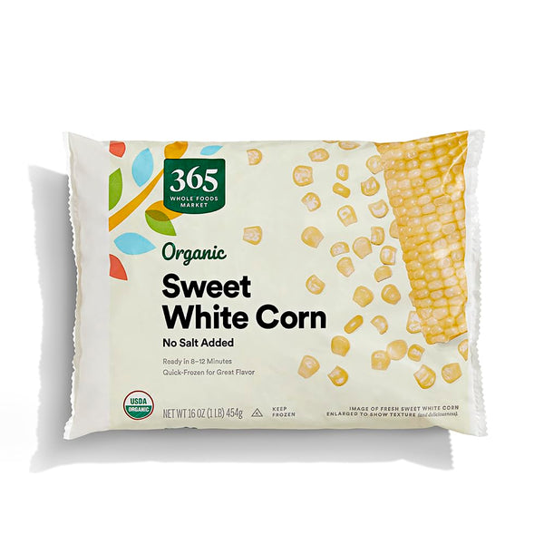 365 by Whole Foods Market , Organic Sweet White Corn, 16 Ounce, (Frozen)