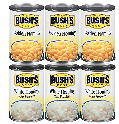 Bush's Best Baked Beans Variety Pack, 3 Golden Hominy Beans, 3 White