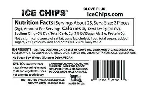 ICE CHIPS Candy Assortment 3 Pack (Clove, Ginger, Menthol Eucalyptus)