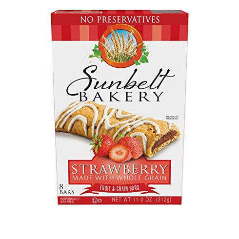 4 Pack, (32 Bars),8 Count (Pack 4) Sunbelt Bakery Fruit & Grain Cereal Bars, Flavor Variety No Preservatives