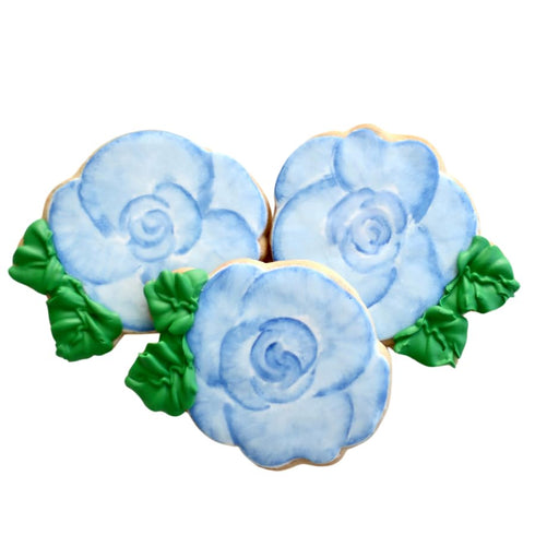 Sweet Sanctions Gourmet & Artisan Sweets 1 Dz. Watercolor Rose Sugar Cookies