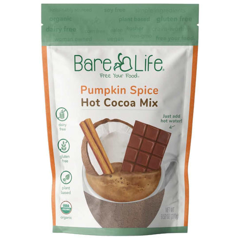 Bare Life: Dairy Free Pumpkin Spice Hot Cocoa Mix Pouch | Gluten