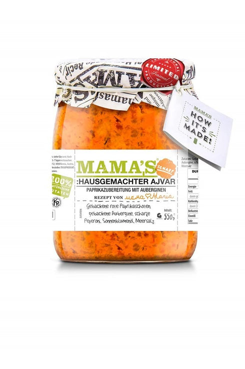 Wholefood Earth Mama's | Homestyle Hot Ajvar | Roasted Pepper Spread | 19oz Jar