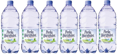 Generic Perla Harghutei Naturally Sparkling Mineral Water, 1 Liter Bottles, Pack of 6