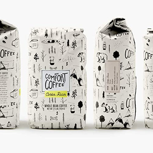 2.5lb Mt. Comfort Coffee Costa Rica Medium Roast, - Sourced From Local, Costa Rican Coffee Farms - Roasted Whole Bean