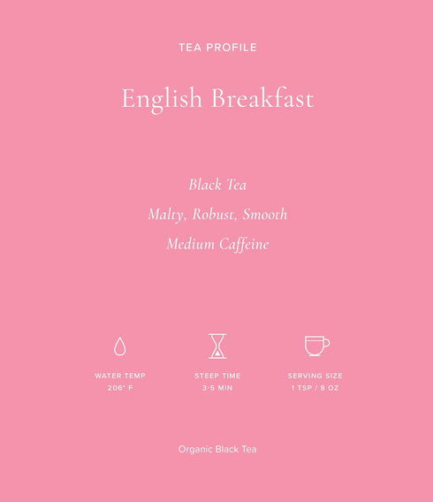 12 Count Art of Tea | Organic English Breakfast | Pyramid Tea Bag Sachets Sampler