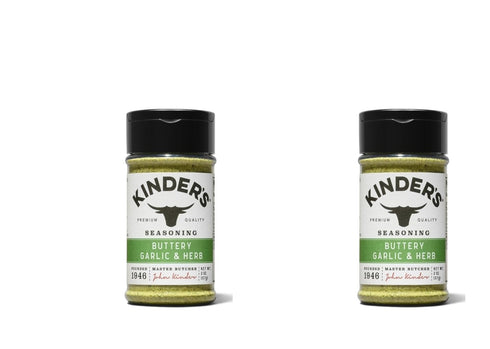 Kinder's Seasonings & Rubs - 2 bottles (Buttery Garlic & Herb 5oz)