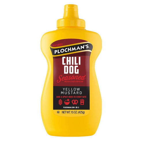 15 Oz (3 Pack) Plochman's Chili Dog Yellow Mustard