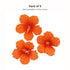 3 Count Global Sugar Art Hibiscus Sugar Cake Flowers, Orange with Deep Orange, Hawaiian Cake Flower Large by Chef Alan