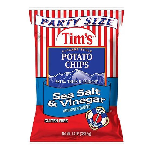 Generic Tims' Cascade Style Potato Chips Sea Salt and Vinegar 13 oz Party