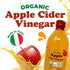 500 ml (Pack 6) Food To Live Organic Apple Cider Vinegar, Raw Italian Natural Vinegar with the Mother, Unfiltered