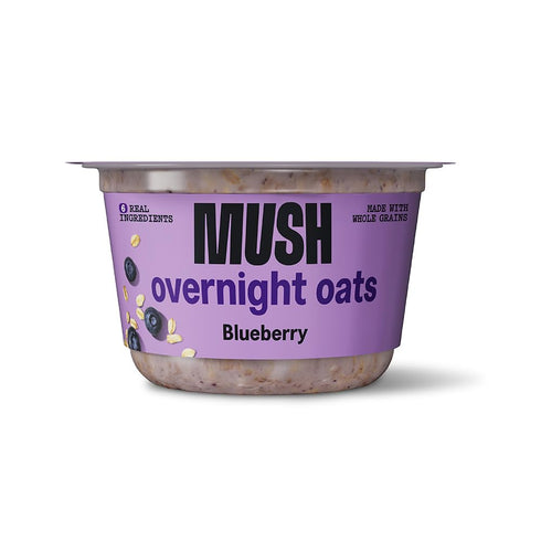 MUSH Overnight Oats - Blueberry - Good Source of Fiber, Non-GMO, Dairy