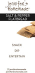 5 OZ JENNIFERS HOMEMADE Salt & Pepper Flatbread, VEGAN All Natural, Made with extra virgin olive oil, Crunchy