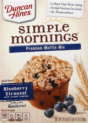 20.5 oz. Duncan Hines Simple Mornings Blueberry Streusel Flavored Muffin Mix
