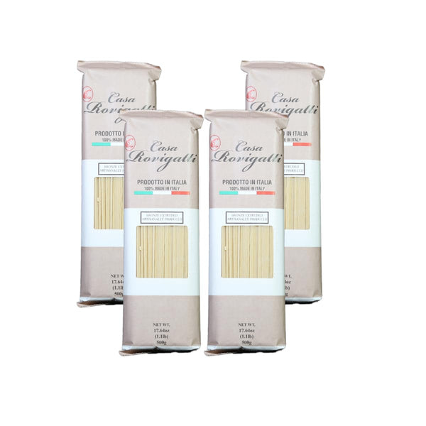 Casa Rovigatti Fettuccelle, Italian Bronze Extruded Pasta, Artisanally Produced, 17.64 oz (500g),