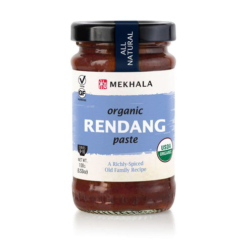 Mekhala Organic Malaysian Rendang Cooking Paste, VEGAN, GLUTEN-FREE, NO ADDED SUGAR, Versatile, HOT (3.53oz)