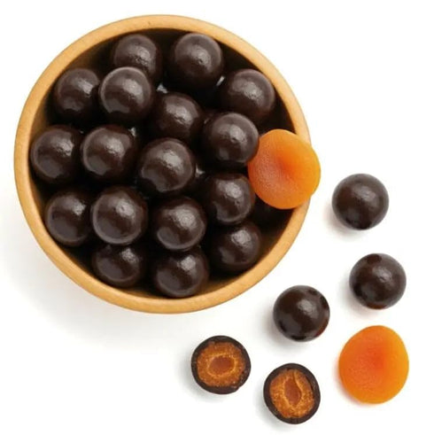 2 NY Spice Shop Dark Chocolate Apricots - Pound Bulk Sweet & Crunchy Chocolate Snack - Chocolates Apricot Treats