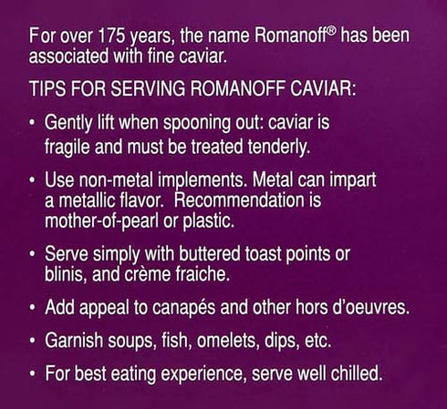 Romanoff 2 oz, Caviar Black Lumpfish, Whole