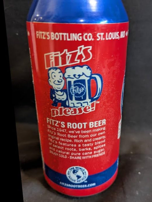 Generic 12PK 16oz Fitz's Premium Root Beer St Louis Craft Soda Aluminum Bottles (Full Case)