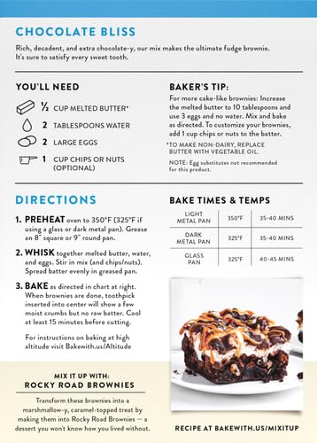King Arthur Gluten Free Fudge Brownie Mix, Certified Gluten-Free, Non-GMO, Kosher, 17 Ounces