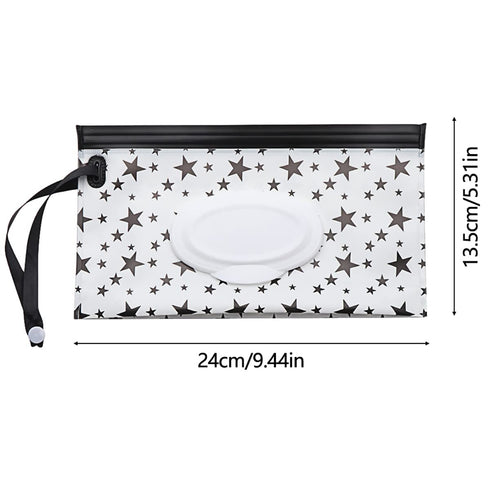 Nobu 5 24*13.5cm(random piecesSnap Strap Portable Baby Wet Wipes Bag Tissue Box Container Eco-friendly Easy-carry