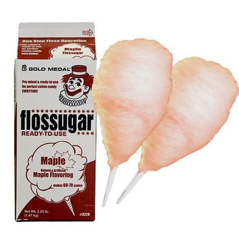 Generic 3.25 lb 1 52 oz 1/2 Maple (Maple Syrup) - Floss sugar Flavor Cotton Candy - Carton - Gallon