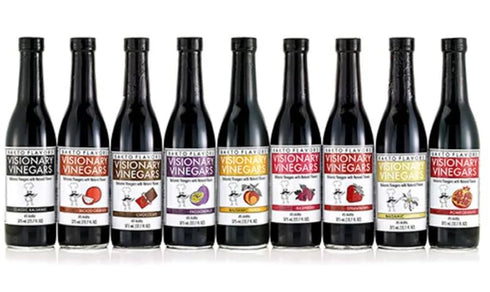 12.7 Oz Bakto Flavors Visionary Vinegars - Strawberry - Kosher Balsamic Vinegar with Natural Strawberry Flavor - Fl