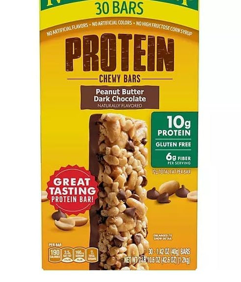Generic Peanut Butter Dark Chocolate Protein Bars 10g of protein per bar, 30