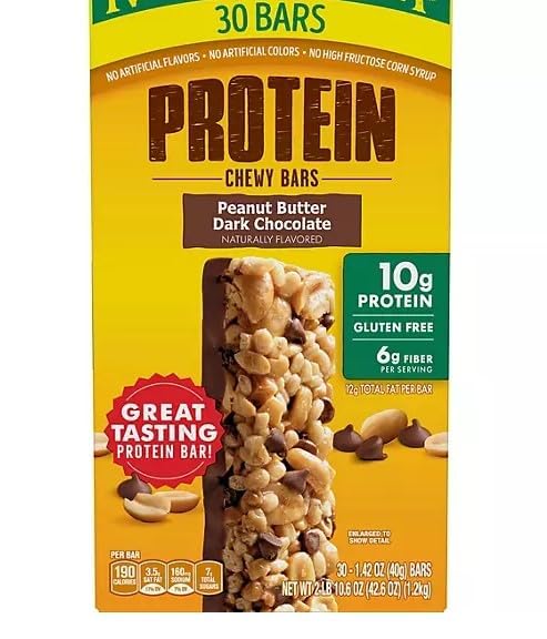 Generic Peanut Butter Dark Chocolate Protein Bars 10g of protein per bar, 30