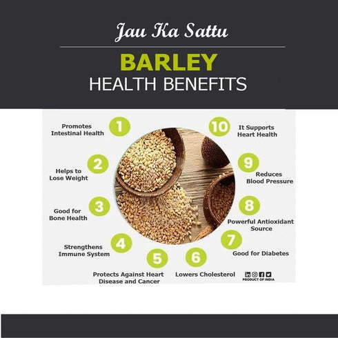GHOTARAM Sattu-480g(pac 2x 240g) Home Made' Barley Jau Sattu, Roasted Jau Dhani Flour, Organic Barli, Jav Barley Jau