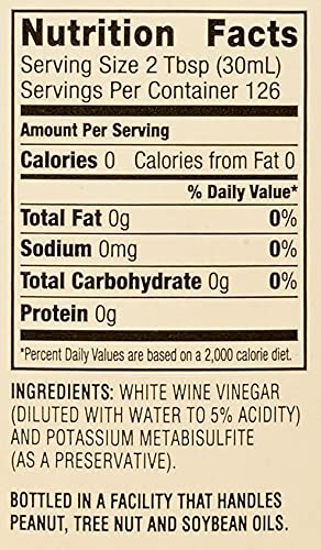 Acclaim 128 (1 5% Gourmet White Wine Vinegar, Ounces Gallon) - Acidity