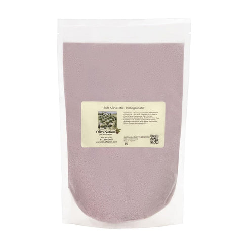 OliveNation Vegan Soft Serve Mix, Pomegranate - Non-Dairy Soft Serve Powder for